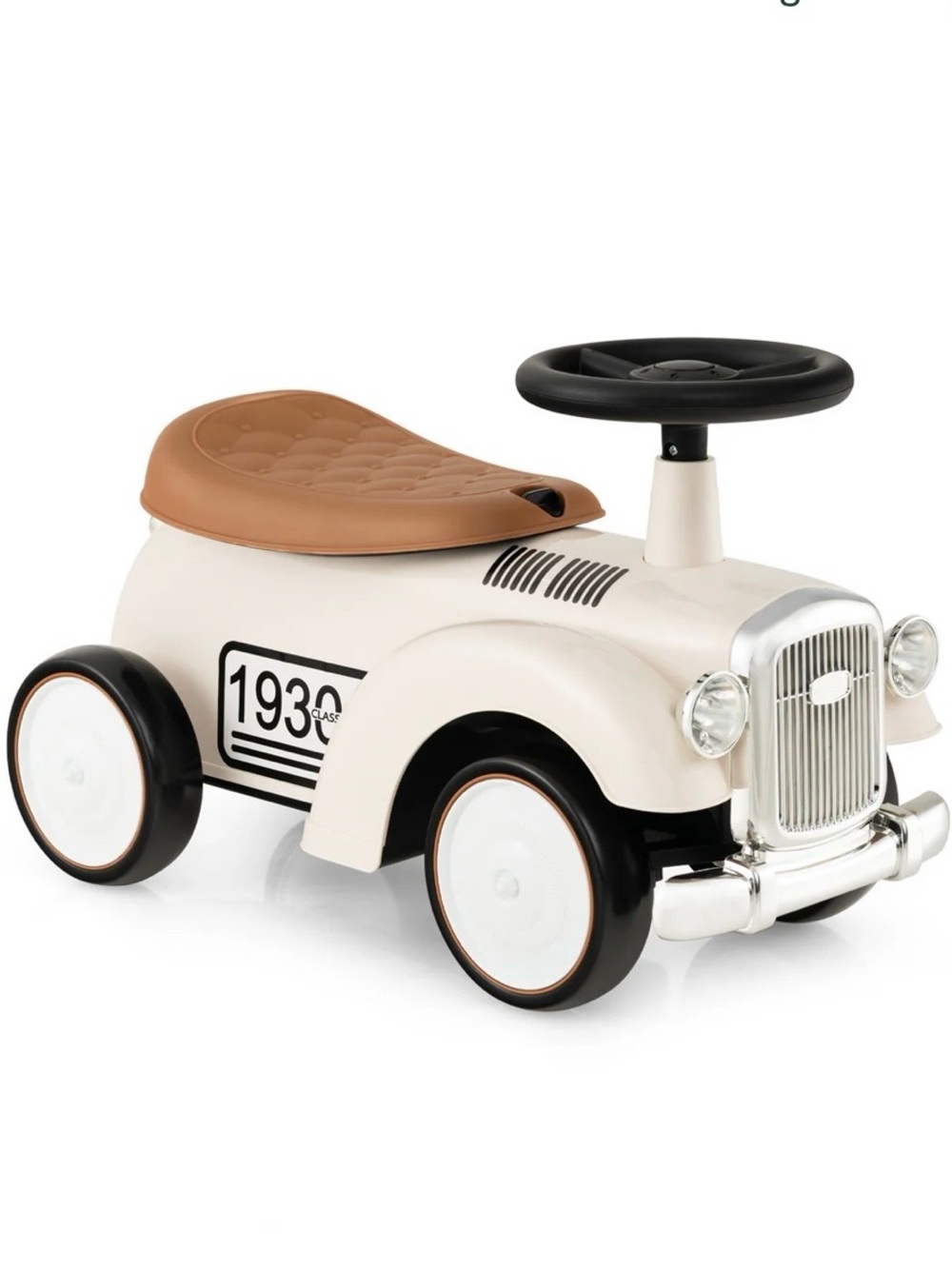 ❗️Costway Classic Ride-On Retro Car - Classic Beige Kids Toy MSRP $118